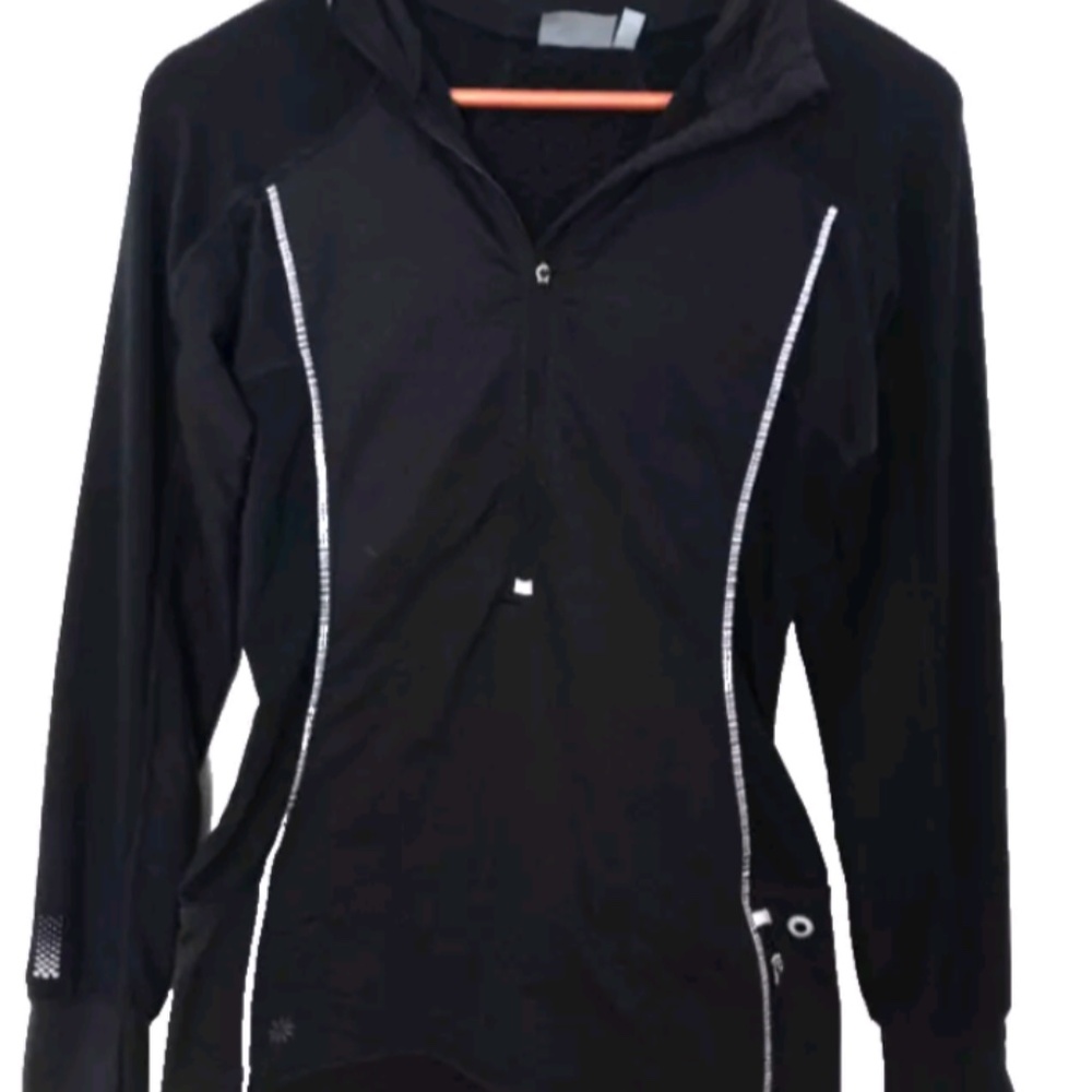 Athleta Heat Zone Half Zip Pullover Running Jacket Black 457108 Women’s Medium